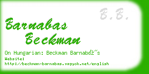 barnabas beckman business card